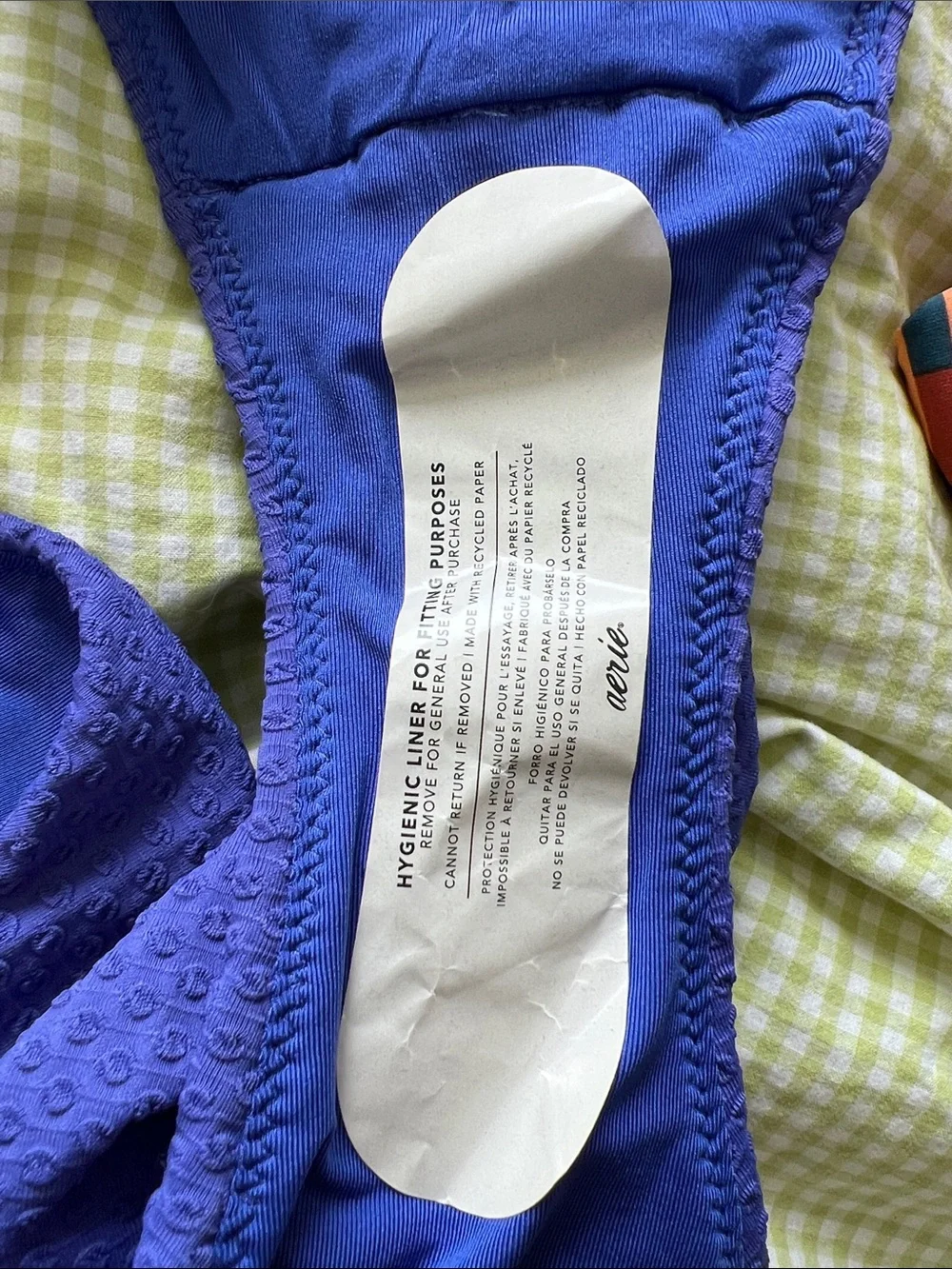 NWT Aerie Women's Crossover High Cut Cheeky Jacquard Swim Bikini Bottoms Size XL